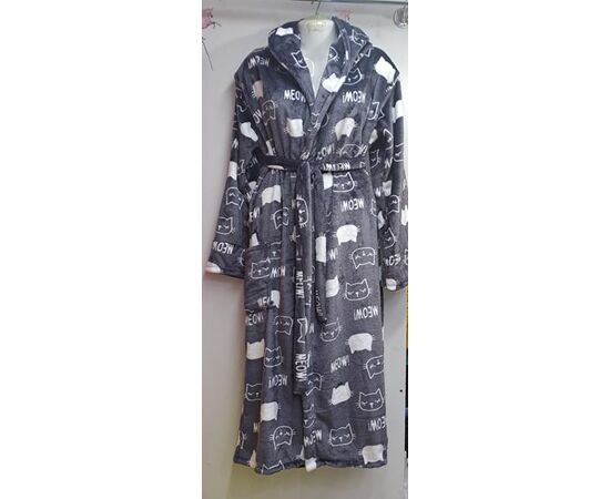 Халат женский тёплый RL757 grey р.XL-3XL "HOME STYLE" недорого оптом от прямого поставщика Фотография Халат женский тёплый RL757 grey р.XL-3XL "HOME STYLE" недорого оптом от прямого поставщика