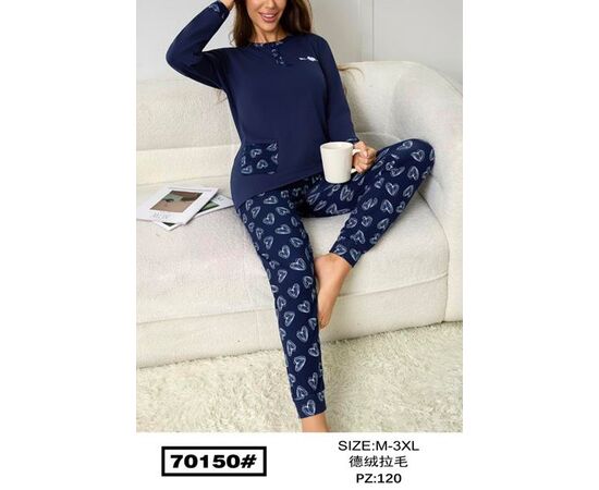 Піжама тепла жіноча 70150 navy р.M-3XL "Fili Wear" недорого оптом від прямого постачальника Піжама тепла жіноча 70150 navy р.M-3XL "Fili Wear" недорого оптом від прямого постачальника