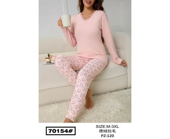 Піжама тепла жіноча 70154 pink р.M-3XL "Fili Wear" недорого оптом від прямого постачальника Піжама тепла жіноча 70154 pink р.M-3XL "Fili Wear" недорого оптом від прямого постачальника
