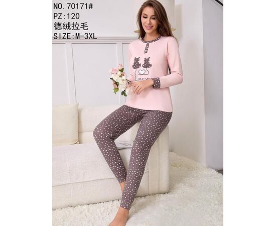 Піжама тепла жіноча 70171 pink р.M-3XL "Fili Wear" недорого оптом від прямого постачальника Піжама тепла жіноча 70171 pink р.M-3XL "Fili Wear" недорого оптом від прямого постачальника