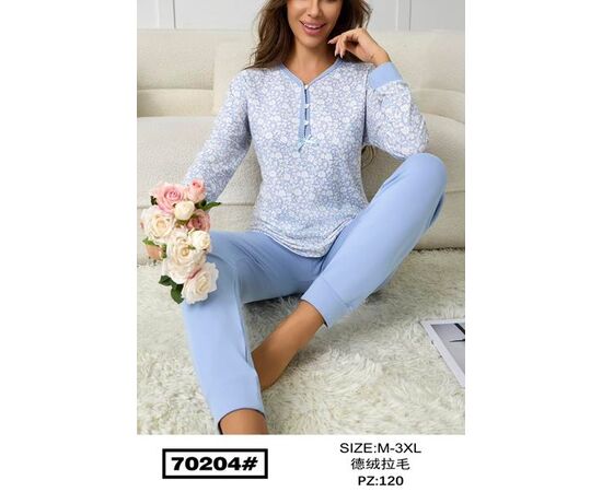 Піжама тепла жіноча 70204 l.blue р.M-3XL "Fili Wear" недорого оптом від прямого постачальника Піжама тепла жіноча 70204 l.blue р.M-3XL "Fili Wear" недорого оптом від прямого постачальника
