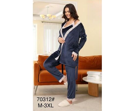 Піжама тепла жіноча 70312 navy р.M-3XL "Fili Wear" недорого оптом від прямого постачальника Піжама тепла жіноча 70312 navy р.M-3XL "Fili Wear" недорого оптом від прямого постачальника