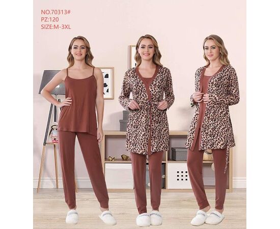Піжама жіноча 70313 brown р.M-3XL "Fili Wear" недорого оптом від прямого постачальника Піжама жіноча 70313 brown р.M-3XL "Fili Wear" недорого оптом від прямого постачальника