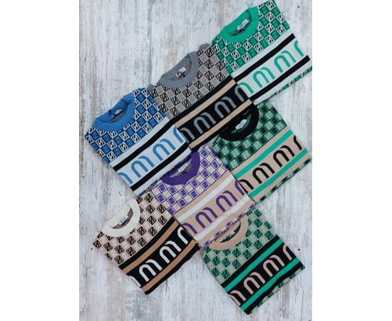 Свитер женский JL42 green-black р.48-52 "Julia" недорого оптом от прямого поставщика Фотография Свитер женский JL42 green-black р.48-52 "Julia" недорого оптом от прямого поставщика