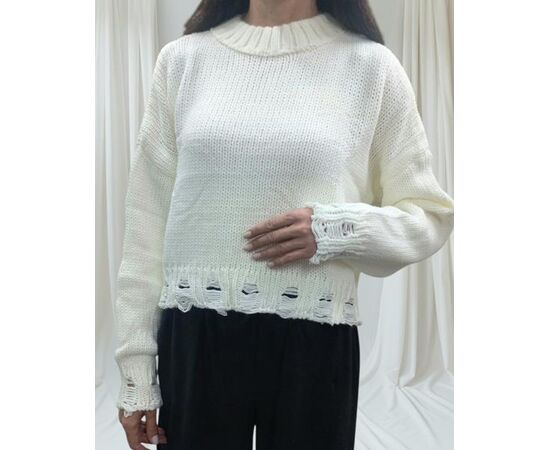 Свитер женский JL57 white р.one size "Julia" недорого оптом от прямого поставщика Фотография Свитер женский JL57 white р.one size "Julia" недорого оптом от прямого поставщика