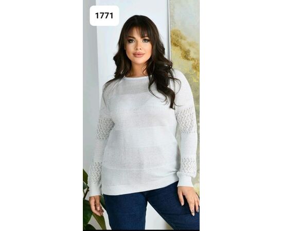 Свитер женский 1771 white р.54-56 "Julia" недорого оптом от прямого поставщика Фотография Свитер женский 1771 white р.54-56 "Julia" недорого оптом от прямого поставщика