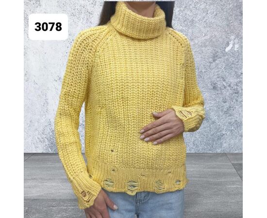 Свитер женский 3078 yellow р.one size "Julia" недорого оптом от прямого поставщика Фотография Свитер женский 3078 yellow р.one size "Julia" недорого оптом от прямого поставщика