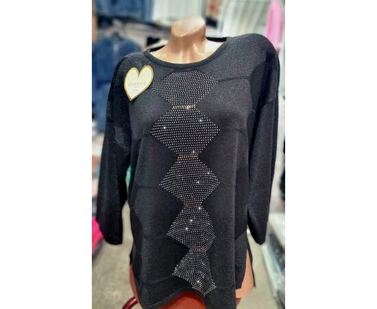 Свитер женский Jl106 black р.52-54 "Julia" недорого оптом от прямого поставщика Фотография Свитер женский Jl106 black р.52-54 "Julia" недорого оптом от прямого поставщика