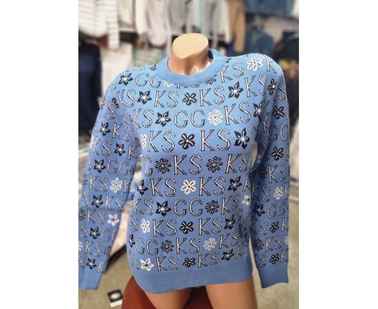 Свитер женский JL66 l.blue р.48-52 "Julia" недорого оптом от прямого поставщика Фотография Свитер женский JL66 l.blue р.48-52 "Julia" недорого оптом от прямого поставщика