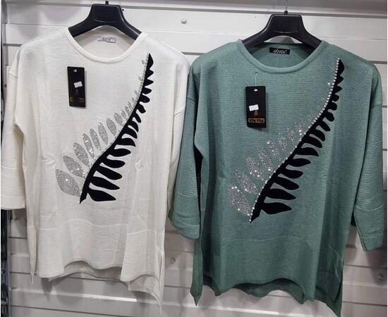 Свитер женский JL86 green р.52-54 "Julia" недорого оптом от прямого поставщика Фотография Свитер женский JL86 green р.52-54 "Julia" недорого оптом от прямого поставщика