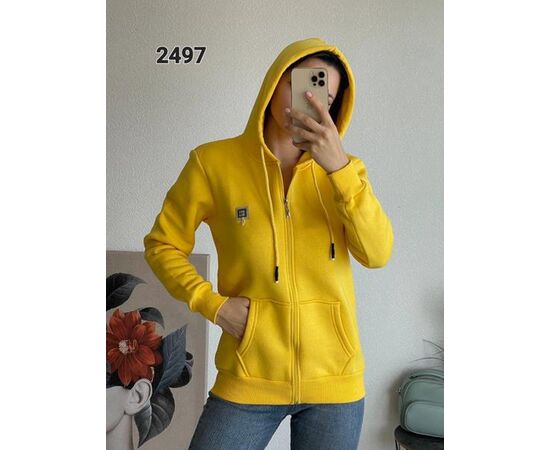 Кофта спортивная женская тёплая 2497 yellow р.42-48 "FSN" недорого оптом от прямого поставщика Фотография Кофта спортивная женская тёплая 2497 yellow р.42-48 "FSN" недорого оптом от прямого поставщика