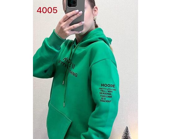 Худи женское 4005 green р.42-48 "FSN" недорого оптом от прямого поставщика Фотография Худи женское 4005 green р.42-48 "FSN" недорого оптом от прямого поставщика
