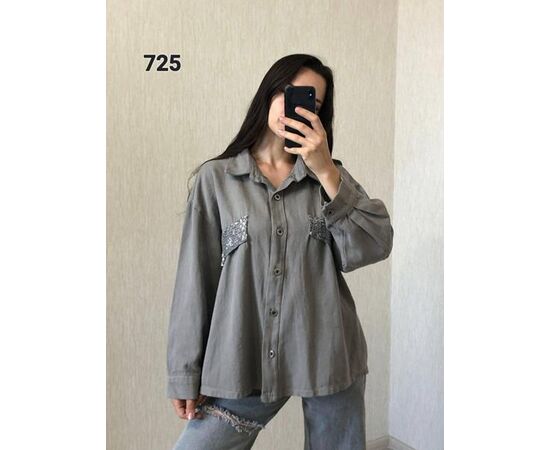 Сорочка жіноча 725 grey р.50-54 "FSN" недорого оптом від прямого постачальника Сорочка жіноча 725 grey р.50-54 "FSN" недорого оптом від прямого постачальника