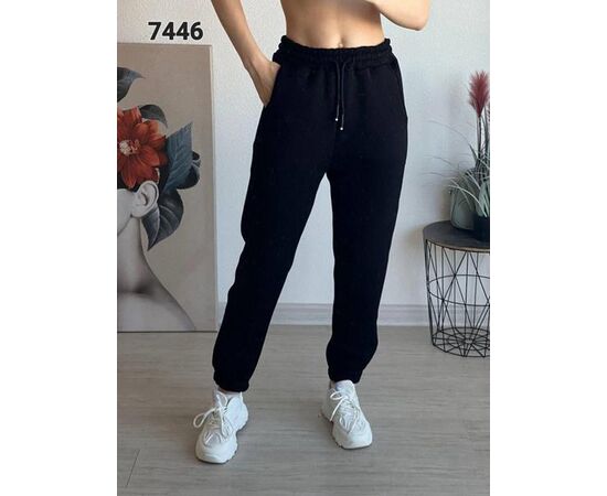 Штаны спортивные женские тёплые 7446 black р.42-48 "FSN" недорого оптом от прямого поставщика Фотография Штаны спортивные женские тёплые 7446 black р.42-48 "FSN" недорого оптом от прямого поставщика