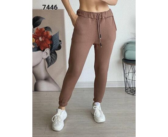 Штаны спортивные женские тёплые 7446 brown р.42-48 "FSN" недорого оптом от прямого поставщика Фотография Штаны спортивные женские тёплые 7446 brown р.42-48 "FSN" недорого оптом от прямого поставщика