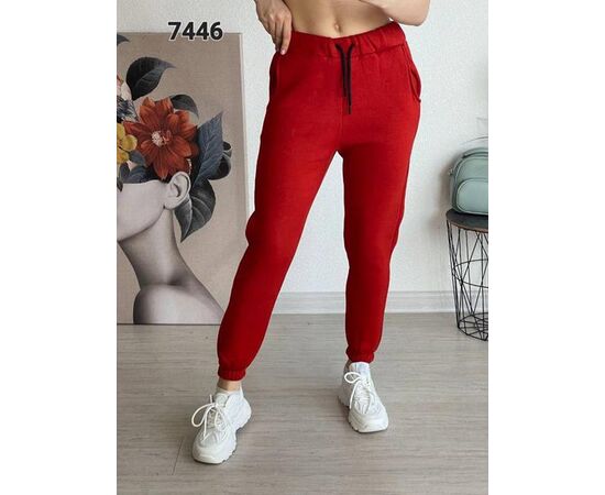 Штаны спортивные женские тёплые 7446 red р.42-48 "FSN" недорого оптом от прямого поставщика Фотография Штаны спортивные женские тёплые 7446 red р.42-48 "FSN" недорого оптом от прямого поставщика