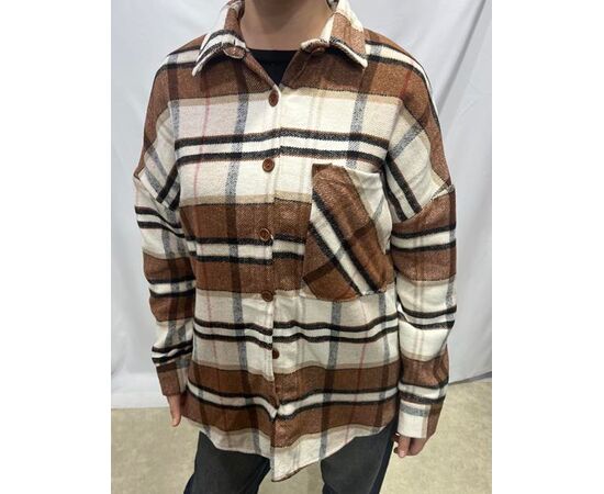 Сорочка жіноча XR522 brown р.S-L "X-Ray" недорого оптом від прямого постачальника Сорочка жіноча XR522 brown р.S-L "X-Ray" недорого оптом від прямого постачальника