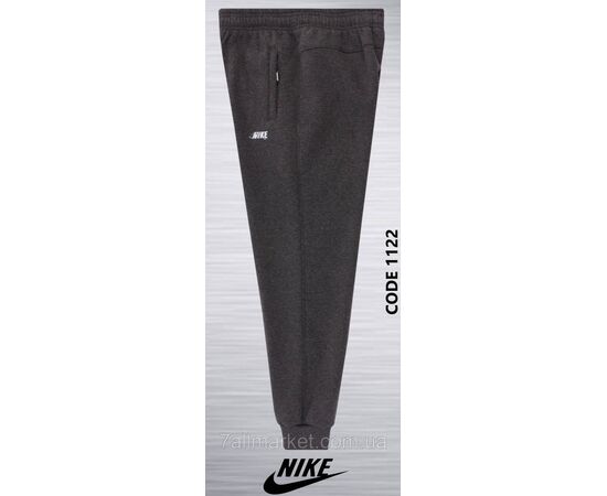 Спортивні штани чоловічі на флісі NIKE розміри 2XL-6XL (4кол) "REMAIN" недорого від прямого постачальника, зображення 3