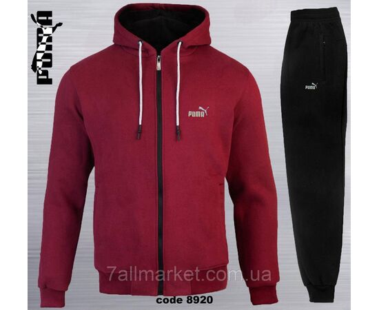 Спортивный мужской костюм на флисе Пума размеры S-2XL (3цв) "REMAIN" недорого от прямого поставщика, изображение 2 Фотография Спортивный мужской костюм на флисе Пума размеры S-2XL (3цв) "REMAIN" недорого от прямого поставщика, изображение 2