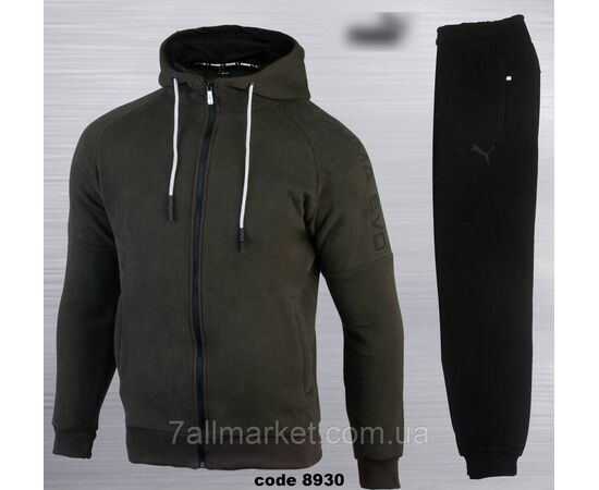 Спортивный мужской костюм на флисе Пума размеры S-2XL (4цв) "REMAIN" недорого от прямого поставщика, изображение 2 Фотография Спортивный мужской костюм на флисе Пума размеры S-2XL (4цв) "REMAIN" недорого от прямого поставщика, изображение 2