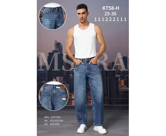 Джинсы мужские KT58-H blue р.29-38 "God Baron" недорого оптом от прямого поставщика Фотография Джинсы мужские KT58-H blue р.29-38 "God Baron" недорого оптом от прямого поставщика