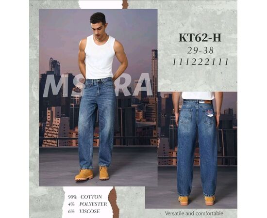 Джинсы мужские KT62-H blue р.29-38 "God Baron" недорого оптом от прямого поставщика Фотография Джинсы мужские KT62-H blue р.29-38 "God Baron" недорого оптом от прямого поставщика