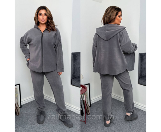 Костюм 2-ка женский спортивный флисовый (46-60) "LADA" недорого от прямого поставщика, изображение 2 Фотография Костюм 2-ка женский спортивный флисовый (46-60) "LADA" недорого от прямого поставщика, изображение 2