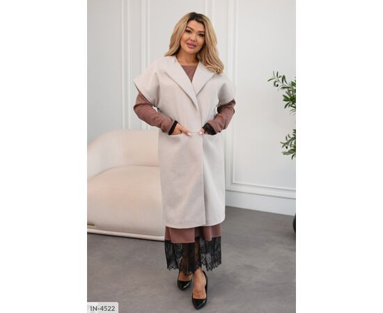 Стильний кардиган на підкладці з прорізними кишенями із фактурного кашеміру р.48-50;52-54;56-58;60-62 "BELUZA" купити недорого від прямого постачальника, зображення 6