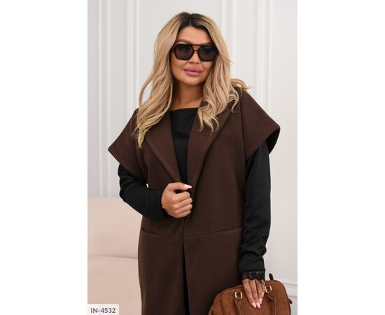 Стильний кардиган на підкладці з прорізними кишенями із фактурного кашеміру р.48-50;52-54;56-58;60-62 "BELUZA" купити недорого від прямого постачальника, зображення 9