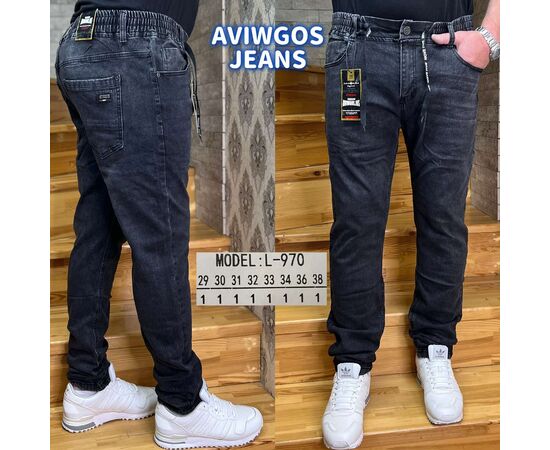 Джинсы мужские L-970 black р.29-38 "God Baron" недорого оптом от прямого поставщика Фотография Джинсы мужские L-970 black р.29-38 "God Baron" недорого оптом от прямого поставщика