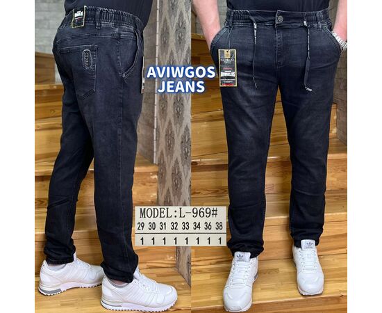 Джинсы мужские L-969 black р.29-38 "God Baron" недорого оптом от прямого поставщика Фотография Джинсы мужские L-969 black р.29-38 "God Baron" недорого оптом от прямого поставщика