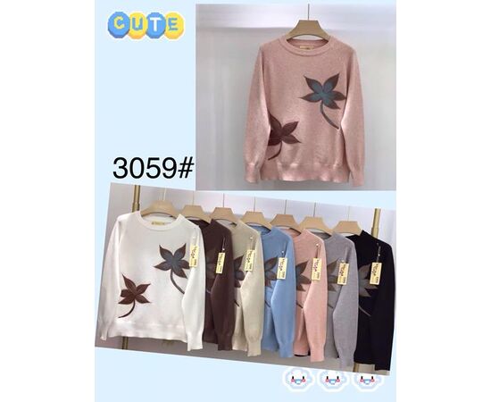 Свитер женский 3059 mix р.48-52 "PALMIRA" недорого оптом от прямого поставщика Фотография Свитер женский 3059 mix р.48-52 "PALMIRA" недорого оптом от прямого поставщика