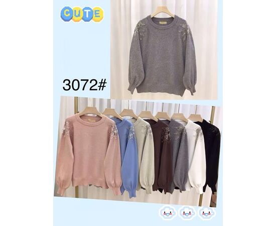 Свитер женский 3072 mix р.48-52 "PALMIRA" недорого оптом от прямого поставщика Фотография Свитер женский 3072 mix р.48-52 "PALMIRA" недорого оптом от прямого поставщика