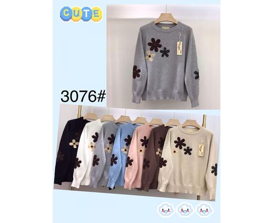 Свитер женский 3076 mix р.48-52 "PALMIRA" недорого оптом от прямого поставщика Фотография Свитер женский 3076 mix р.48-52 "PALMIRA" недорого оптом от прямого поставщика