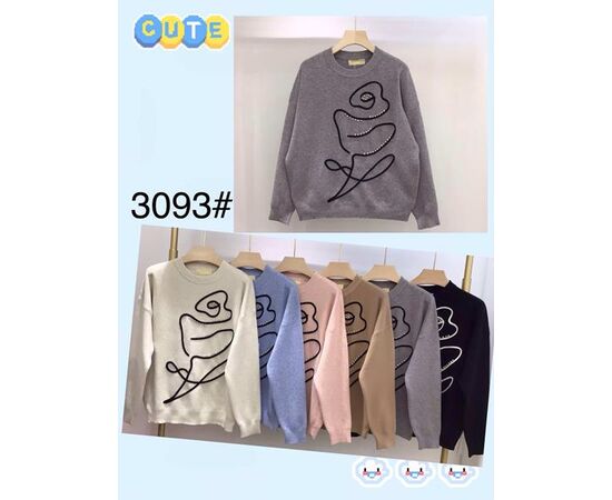 Свитер женский 3093 mix р.48-52 "PALMIRA" недорого оптом от прямого поставщика Фотография Свитер женский 3093 mix р.48-52 "PALMIRA" недорого оптом от прямого поставщика