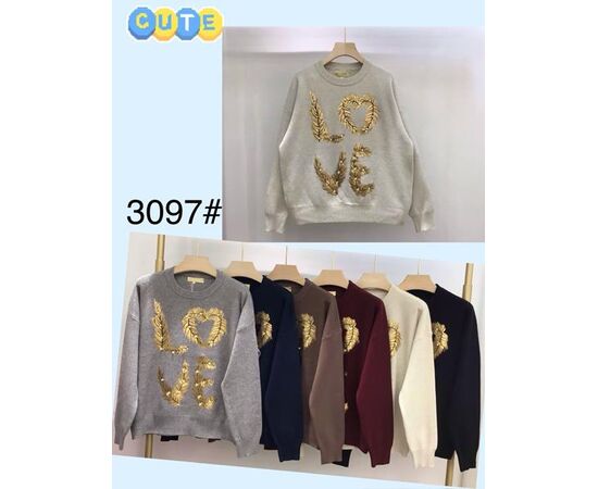 Свитер женский 3097 mix р.48-52 "PALMIRA" недорого оптом от прямого поставщика Фотография Свитер женский 3097 mix р.48-52 "PALMIRA" недорого оптом от прямого поставщика