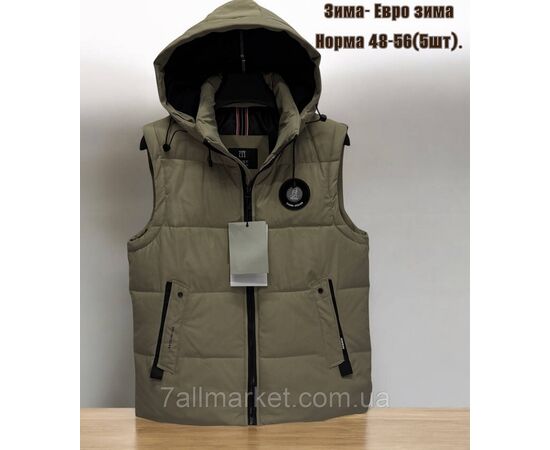 Жилетка мужская евро зима с капюшоном р-ры 48-56 (5цв) "SKAY" купить недорого от прямого поставщика, изображение 2 Фотография Жилетка мужская евро зима с капюшоном р-ры 48-56 (5цв) "SKAY" купить недорого от прямого поставщика, изображение 2