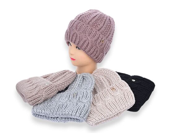 Шапка зимова жіноча PW001-2 на флісі mix р.56-60 "Angelica" недорого оптом від прямого постачальника Шапка зимова жіноча PW001-2 на флісі mix р.56-60 "Angelica" недорого оптом від прямого постачальника