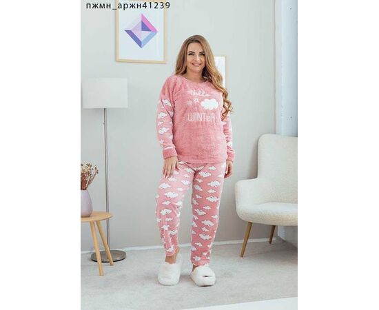 Піжама тепла жіноча 41239 powder р.3XL-5XL "SHELLY" недорого оптом від прямого постачальника Піжама тепла жіноча 41239 powder р.3XL-5XL "SHELLY" недорого оптом від прямого постачальника