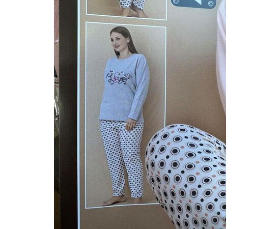 Піжама тепла жіноча HW30 grey р.L-4XL "SHELLY" недорого оптом від прямого постачальника Піжама тепла жіноча HW30 grey р.L-4XL "SHELLY" недорого оптом від прямого постачальника