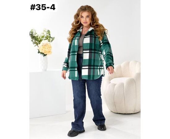 Рубашка тёплая женская 35-4 green р.54-60 "ZLATA" недорого оптом от прямого поставщика Фотография Рубашка тёплая женская 35-4 green р.54-60 "ZLATA" недорого оптом от прямого поставщика