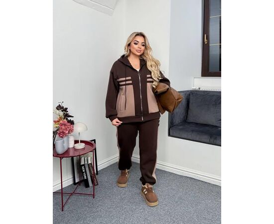 Костюм спортивный женский 940 brown р.50-60 "Seven Zikina" недорого оптом от прямого поставщика Фотография Костюм спортивный женский 940 brown р.50-60 "Seven Zikina" недорого оптом от прямого поставщика