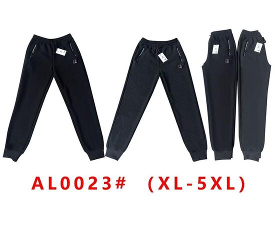 Штаны спортивные мужские утеплённые G17-AL0023 black р.XL-5XL "ZERO" недорого оптом от прямого поставщика Фотография Штаны спортивные мужские утеплённые G17-AL0023 black р.XL-5XL "ZERO" недорого оптом от прямого поставщика