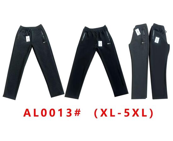 Штаны спортивные мужские утеплённые G23-AL0013 black р.XL-5XL "ZERO" недорого оптом от прямого поставщика Фотография Штаны спортивные мужские утеплённые G23-AL0013 black р.XL-5XL "ZERO" недорого оптом от прямого поставщика
