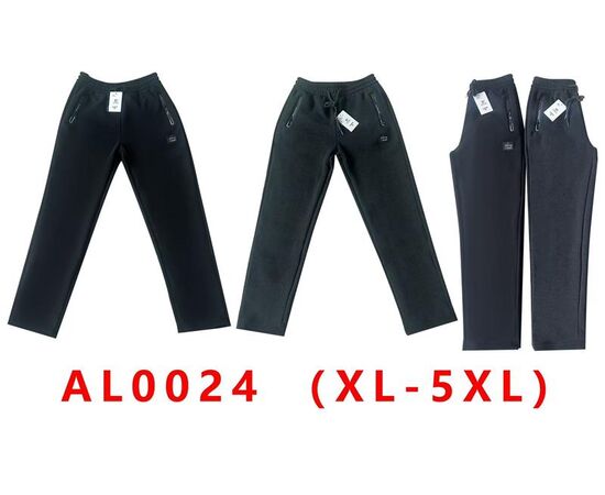 Штаны спортивные мужские утеплённые G25-AL0024 black р.XL-5XL "ZERO" недорого оптом от прямого поставщика Фотография Штаны спортивные мужские утеплённые G25-AL0024 black р.XL-5XL "ZERO" недорого оптом от прямого поставщика