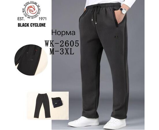 Штаны спортивные мужские утеплённые G66-2605 black р.M-3XL "ZERO" недорого оптом от прямого поставщика Фотография Штаны спортивные мужские утеплённые G66-2605 black р.M-3XL "ZERO" недорого оптом от прямого поставщика