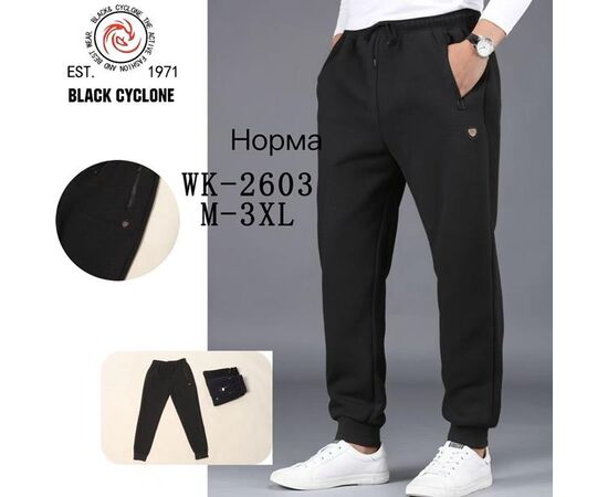 Штаны спортивные мужские утеплённые G82-2603 black р.M-3XL "ZERO" недорого оптом от прямого поставщика Фотография Штаны спортивные мужские утеплённые G82-2603 black р.M-3XL "ZERO" недорого оптом от прямого поставщика