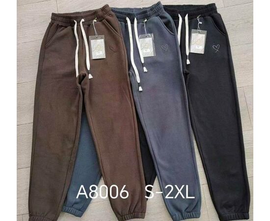 Штаны спортивные женские тёплые G104-A8006 black р.S-2XL "ZERO" недорого оптом от прямого поставщика Фотография Штаны спортивные женские тёплые G104-A8006 black р.S-2XL "ZERO" недорого оптом от прямого поставщика