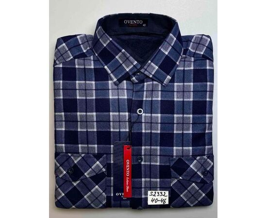 Рубашка мужская тёплая S2332 navy р.40-46 "iBamBino" недорого оптом от прямого поставщика Фотография Рубашка мужская тёплая S2332 navy р.40-46 "iBamBino" недорого оптом от прямого поставщика