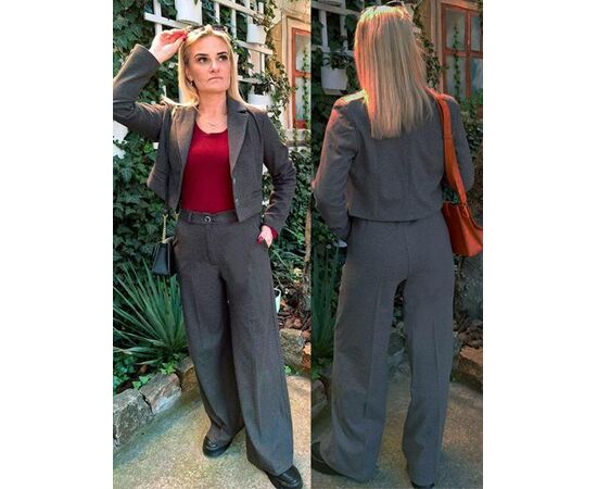 Костюм женский 6129 d.grey р.36-42 "H&S" недорого оптом от прямого поставщика Фотография Костюм женский 6129 d.grey р.36-42 "H&S" недорого оптом от прямого поставщика